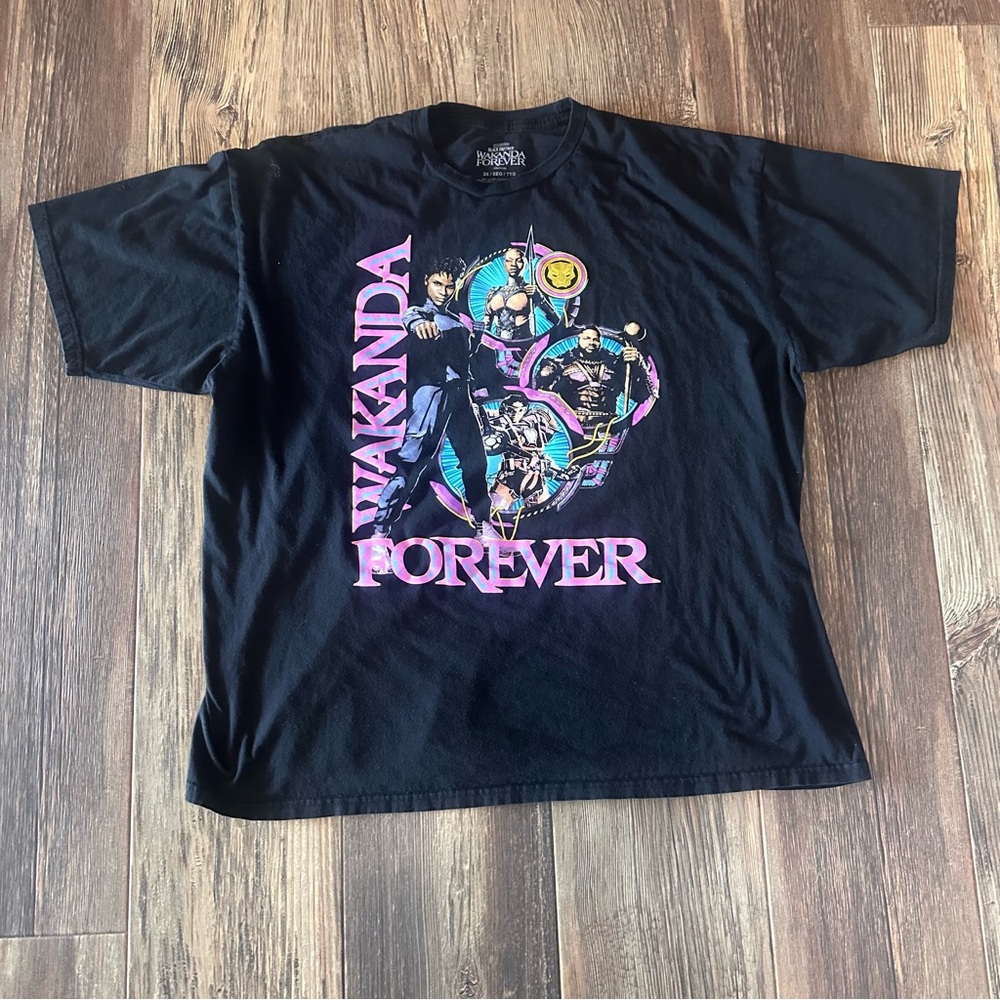 MARVEL black panther WAKANDA FOREVER t-shirt 2X XXL MENS
